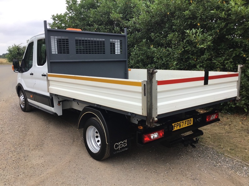 View FORD TRANSIT 2.0 EURO6 130PS T350 7 SEATS TWIN REAR WHEEL DOUBLE CAB TIPPER