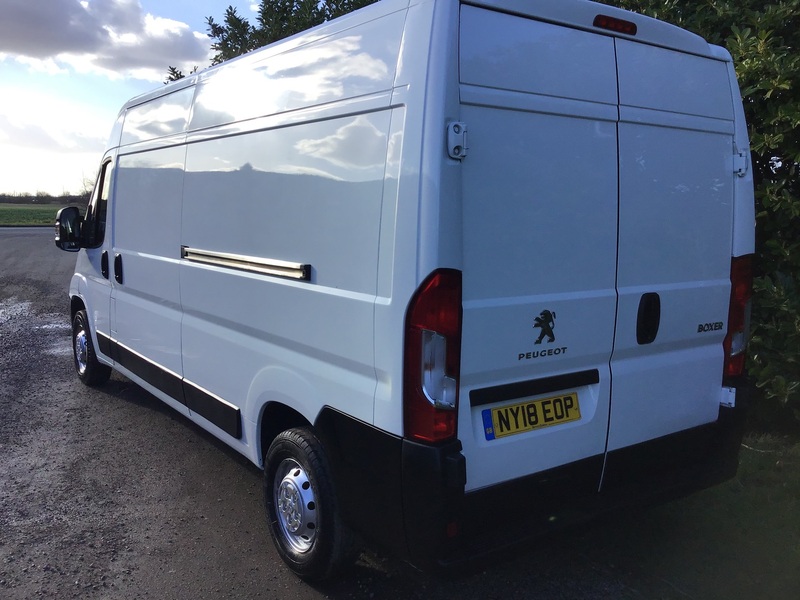 View PEUGEOT BOXER 2.0 BLUE HDI 335 130PS EURO6 L3H2 LONG WHEEL BASE HIGH ROOF ULEZ FREE VAN