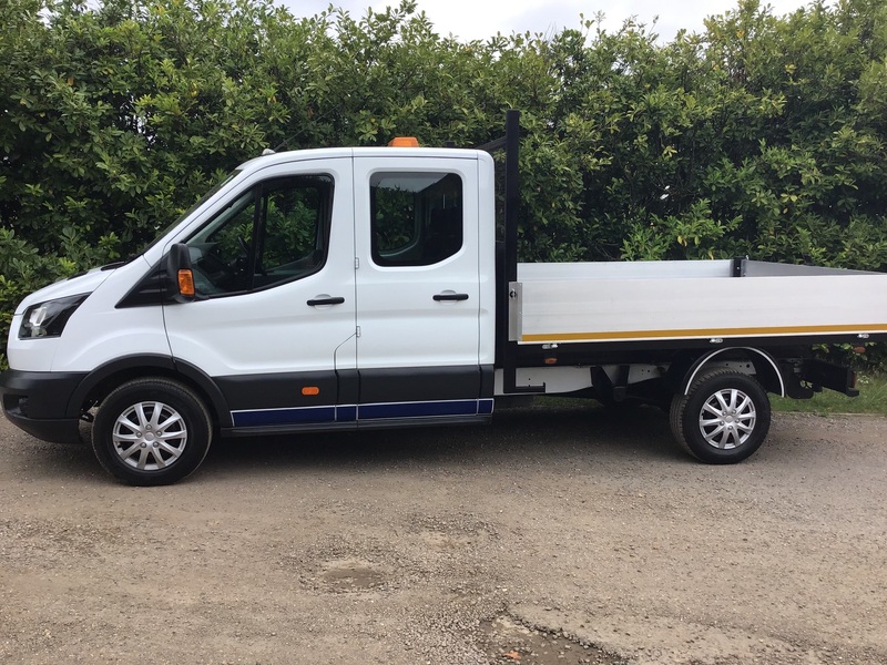 View FORD TRANSIT 2.0 TDCI T350 L3 130PS EURO6 DOUBLE CAB TIPPER WITH BRAND NEW TIPPING BODY