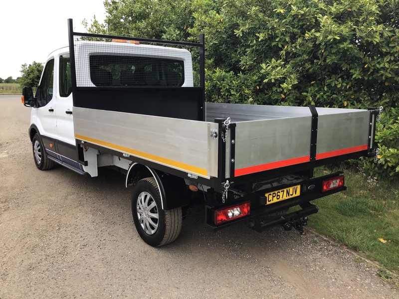 View FORD TRANSIT 2.0 TDCI T350 L3 130PS EURO6 DOUBLE CAB TIPPER WITH BRAND NEW TIPPING BODY