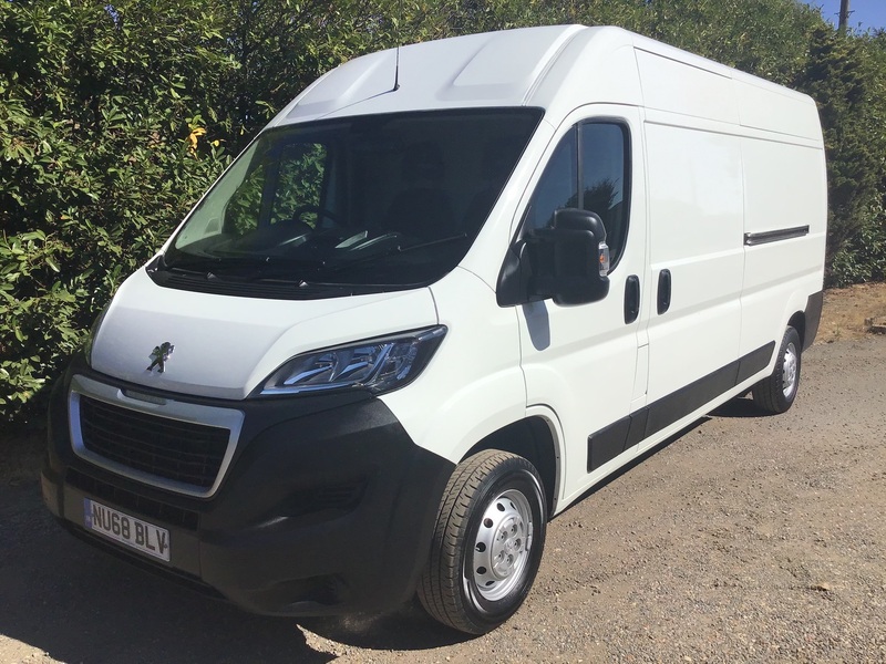 View PEUGEOT BOXER 2.0 HDI BLUE 130PS 335 LONG WHEEL BASE HIGH ROOF VAN, EURO 6 ULEZ COMPLIANT, 1 OWNER, 69,000 MILES,