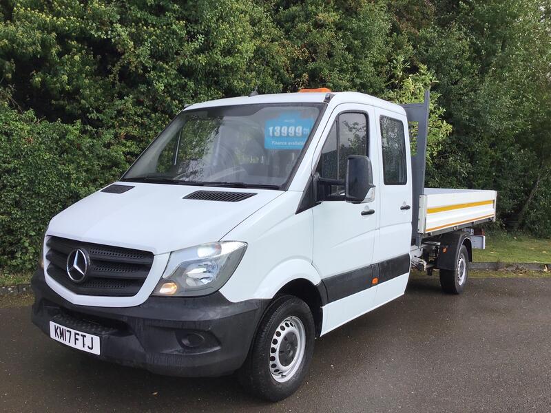 View MERCEDES-BENZ SPRINTER 314CDI LWB Double Cab Tipper EURO 6 ULEZ Compliant LOW LOW MILES